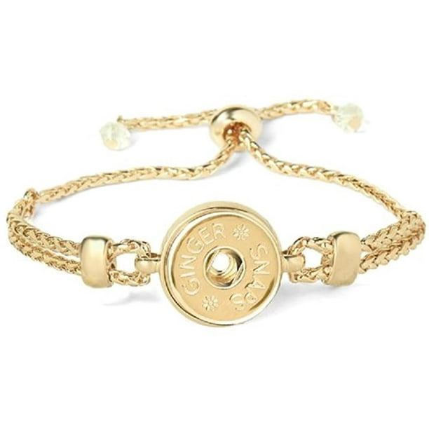 Simulated Standard Size Gold Stones Galore Bracelet Ginger Snaps SN95-78 Interchangeable Jewelry Simulated Standard Size Gold Stones Galore Bracelet Ginger Snaps SN95-78 Interchangeable Jewelry